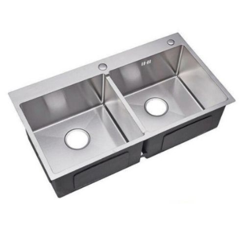 Chậu Rửa Chén Bát Inox 8245, Thành Dày 3 Ly, Trọng Lượng 9kg, Rổ Nhựa Gác Chậu, Xiphong Thoát Nước