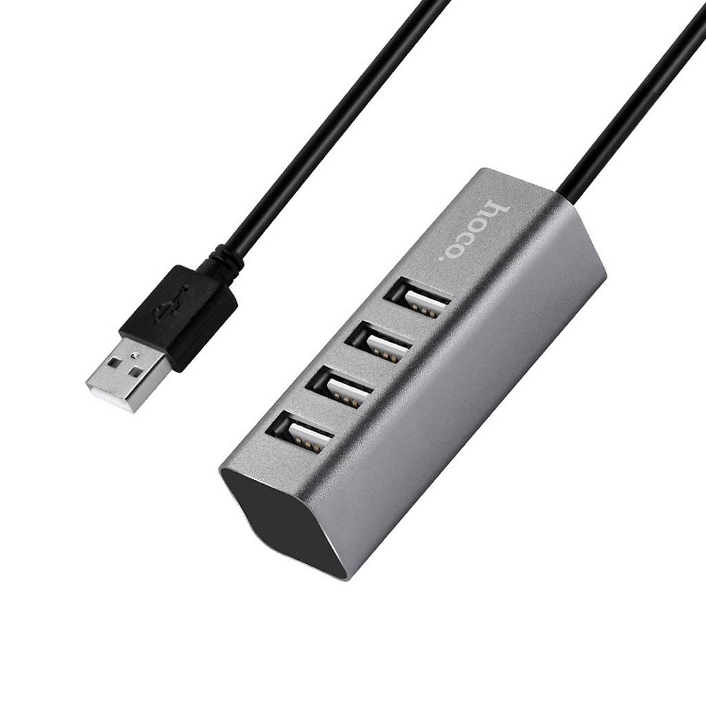 Bộ Hub Chia Cổng USB Hoco HB1 - Chia 1 Thành 4 Cổng USB Cho Macbook, Dell, Máy Tính Window, Linux,... Hàng Chính Hãng