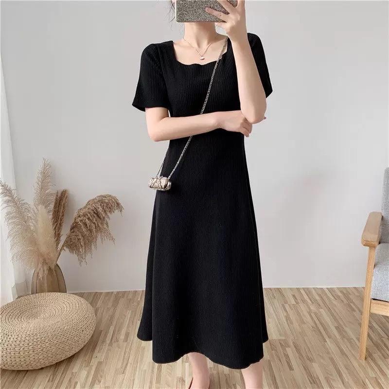 Váy len xoè tay ngắn sang trọng