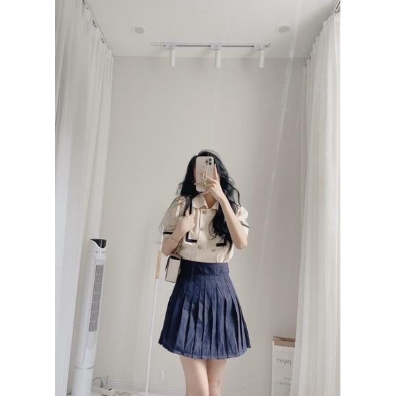 Set khuy vàng + cv xếp li tiểu thư by samhyewear