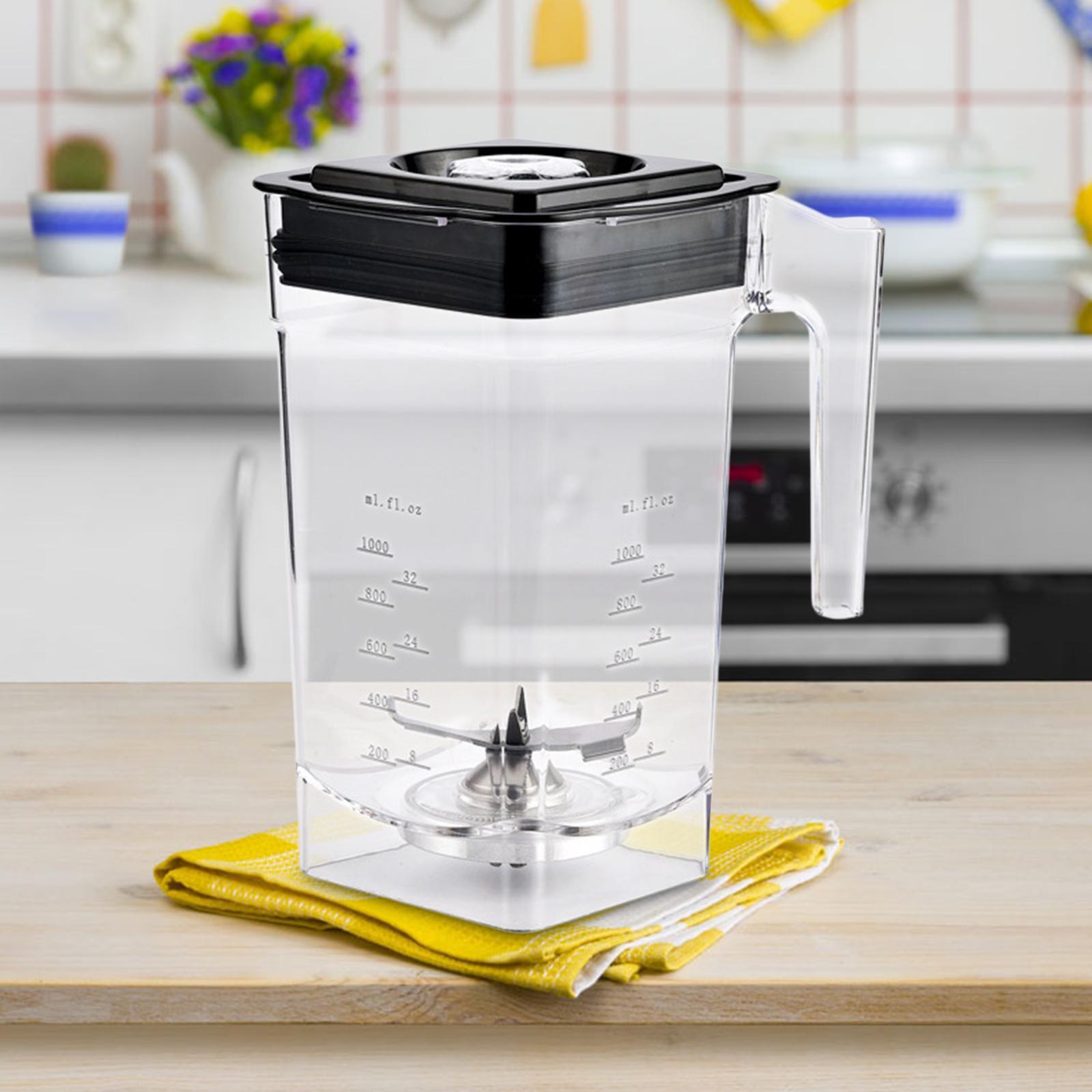 Blender Jar Blender Replacement Parts Clear Markings Easy to Clean with Lid Smoothie Machine Accessories Blender Replacement Jug for Soup