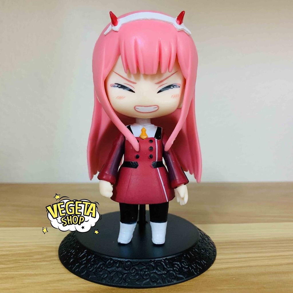 Mô hình Zero Two tóc hồng dễ thương Darling in the Franxx bền màu nhựa an toàn trang trí trưng bày - Cao 9~10cm