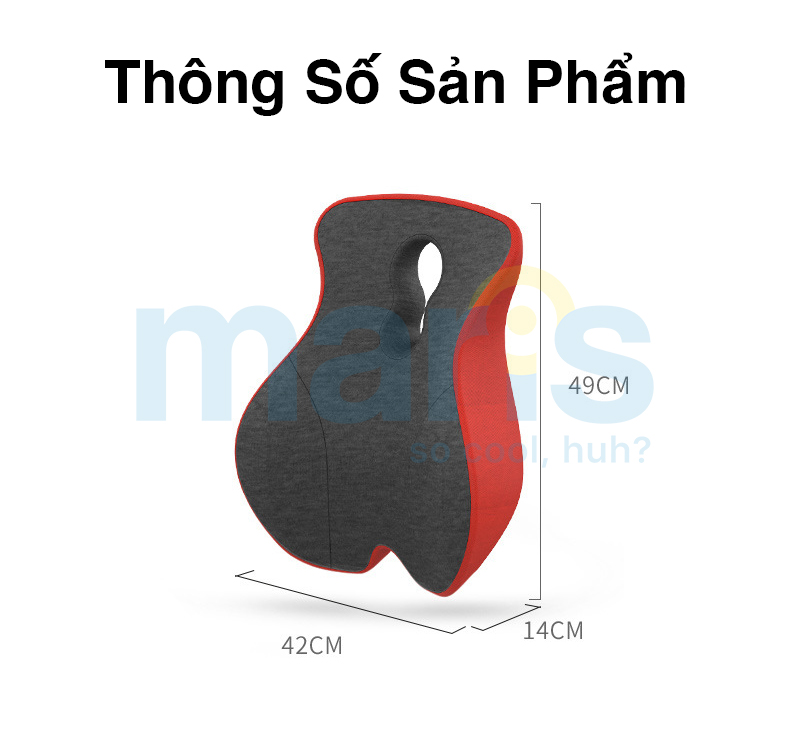 Gối Tựa Lưng Văn Phòng, Ôtô Cao Cấp Hỗ Trợ Đau Cột Sống, Thắt Lưng Maris MR-409