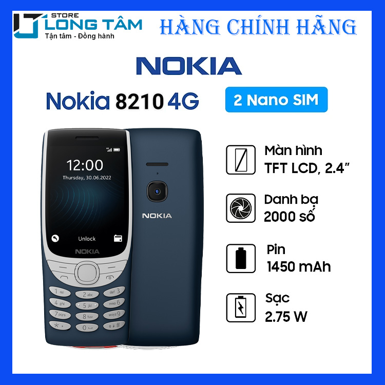 Hình ảnh Điện thoại Nokia 8210 4G - Hàng chính hãng - pin lâu - Bàn phím nút giá rẻ chỉ có tại Long Tâm Store