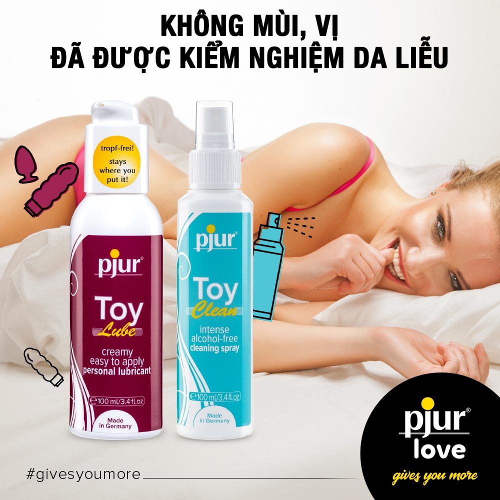 Combo chất bôi trơn Pjur Toy Lube và xịt vệ sinh Pjur Toy Clean làm sạch an toàn không kích ứng thích hơp cho nữ giới