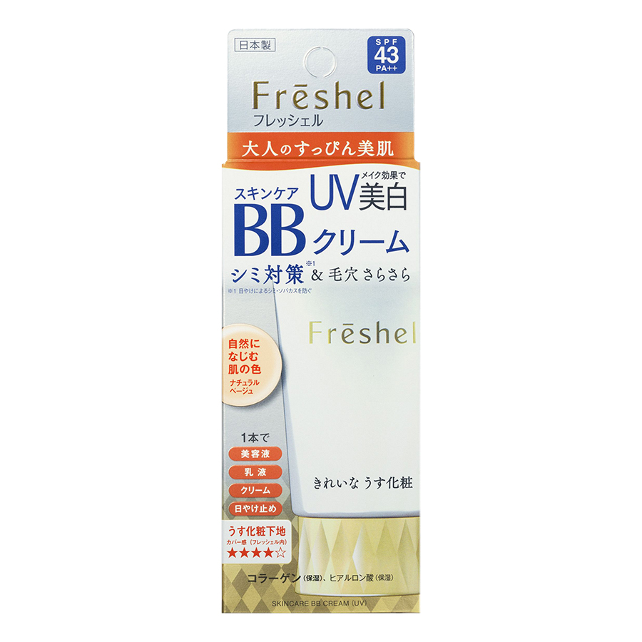 Kem trang điểm chống nắng 5 in 1 (Cho Da Dầu, Da Thường) Freshel Skincare BB Cream (50g)