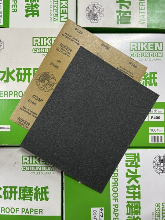 Giấy Nhám Nước Da Bò Cát Riken Nhật C34P Giúp Loại Bỏ Lớp Sơn Cũ, Đánh Bóng Bề Mặt Cực Tốt | TOPWIN Official Store