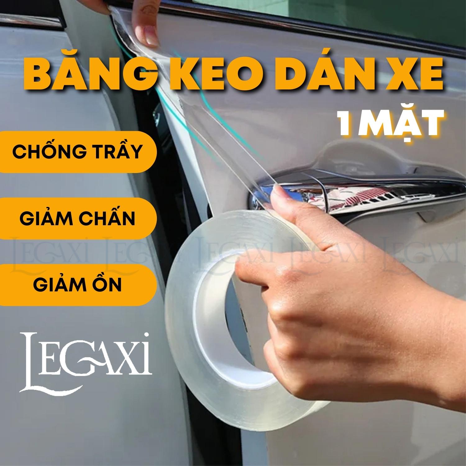 Miếng dán băng keo nano trong suốt dán cửa xe gương chiếu hậu bảo vệ chống trầy xe giảm chấn giảm ồn Legaxi