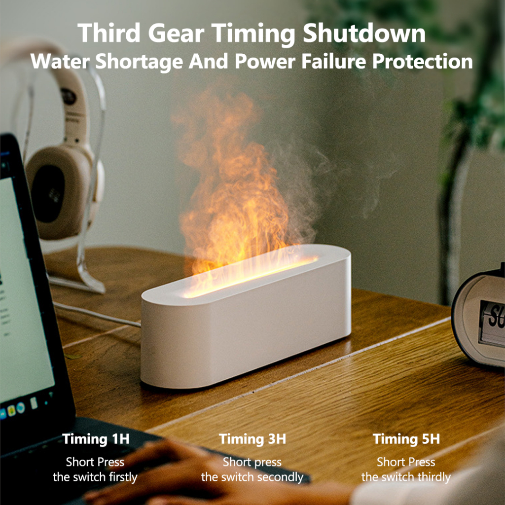 Xiaomi youpin deqian flame aromatherapy humidifier 150ml nguồn điện type-c, với đèn đầy màu sắc bảo vệ power-off