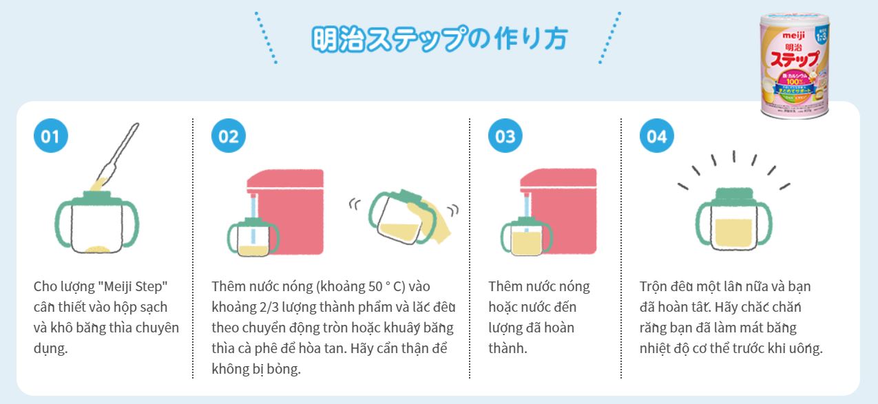 Sữa tăng cân cho trẻ 1-3 tuổi Meiji Nhật giàu dưỡng chất kèm DHA giúp phát triển cân đối chiều cao, cân nặng, trí não trẻ - OZ Slim Store