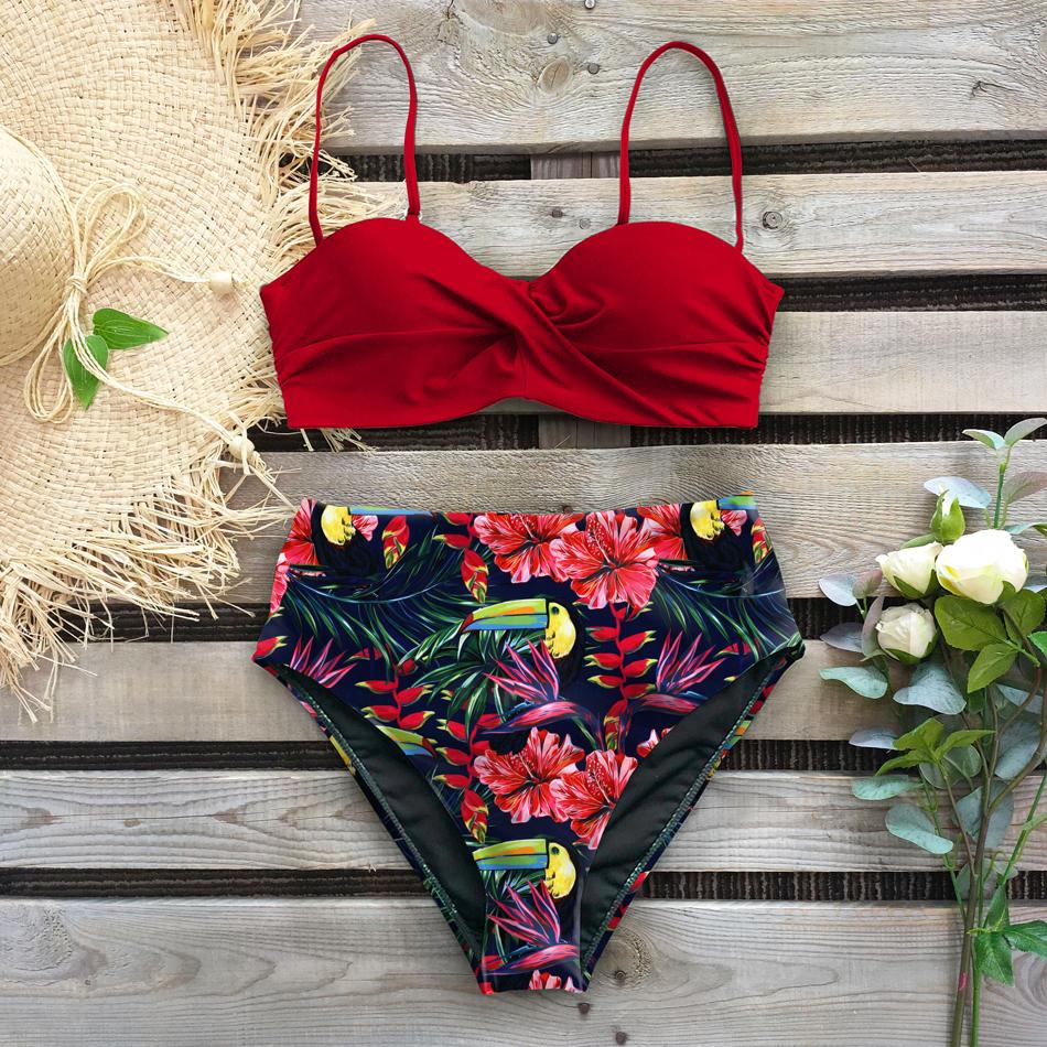 Gợi Cảm 2021 Bộ Đồ Bơi Bikini Đồ Bơi Nữ Push Up Bikini Bộ In Hình Lá Nữ Cao Cấp Quần Bơi Cho Áo Tắm