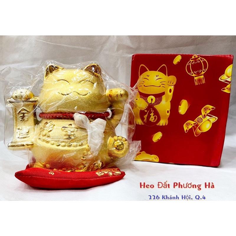 Ống Heo Sứ Mèo May Mắn Nhật