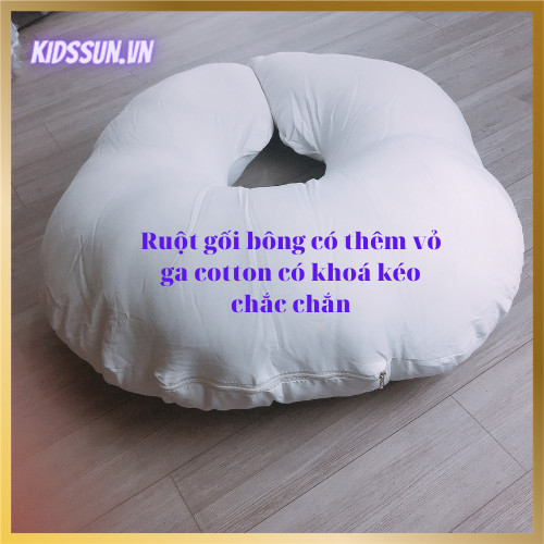 Gối Chống Trào Ngược Cho Bé - Ruột Bông - Vỏ Cotton Mềm Mịn - Nhiều Màu Sắc