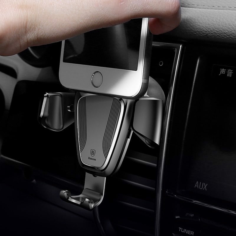Bộ đế giữ điện thoại khóa tự động dùng cho xe hơi Baseus (Car Phone Mount Holder Stand Auto-lock) SUYL-01- Hàng chính hãng