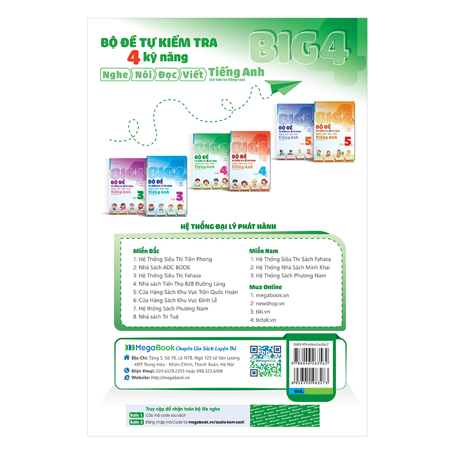 Big 4 Bộ Đề Tự Kiểm Tra 4 Kỹ Năng Nghe - Nói - Đọc - Viết Tiếng Anh Lớp 4 - Tập 2