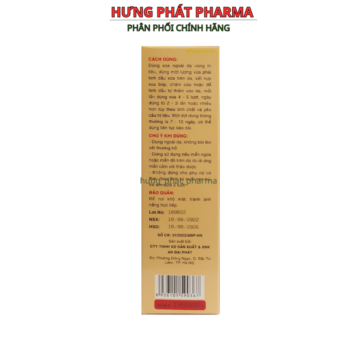 Dầu thảo dược xoa bóp Triệu Phú Quý Giúp giảm đau xương khớp, mỏi lưng, tê bì chân tay – 100ml