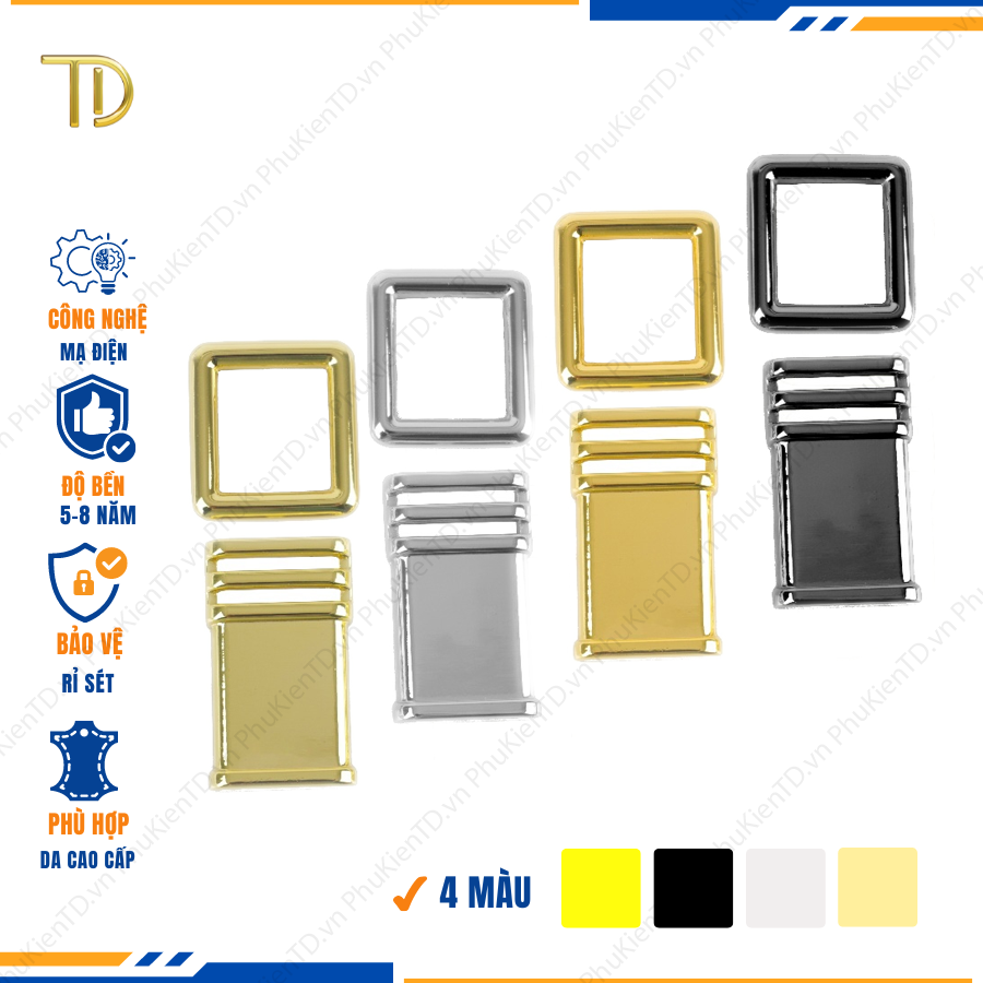 Khoen quai túi xách, Khoen d túi xách cao cấp công nghệ mạ điện độ bền 5-8 năm