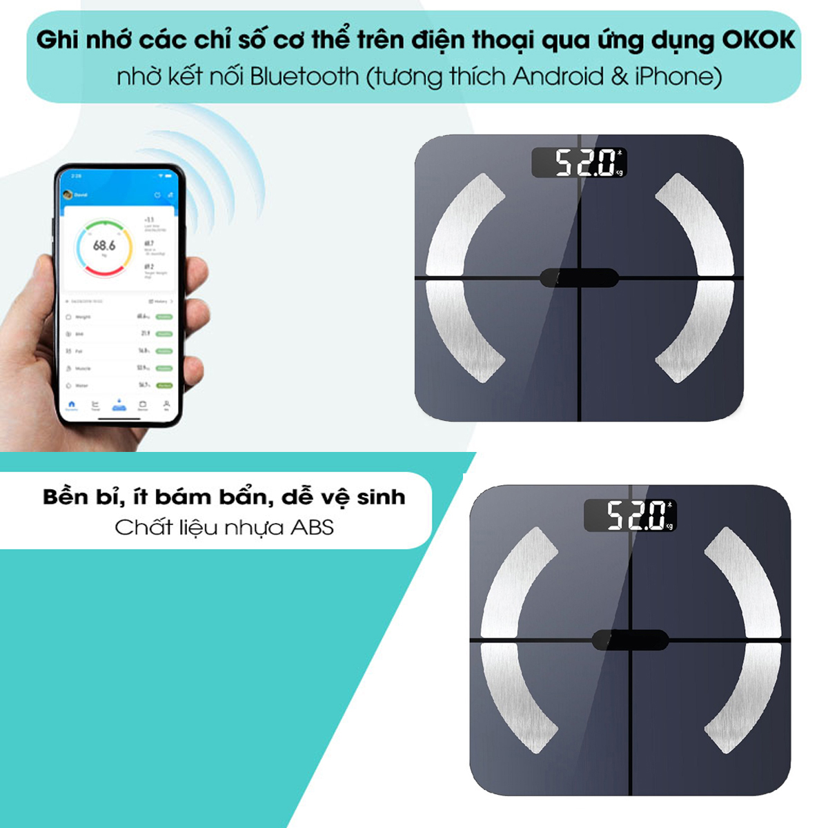 Combo 1 Cân Sức Khỏe Thông Minh + 1 Cân Tiểu Ly Điện Tử + 1 Máy Xay Sinh Tố Cầm Tay - YOGA QG, Cân Sức Khỏe Đo Được 10 Chỉ Số Cơ Thể, Kết Nối Bluetooth; Cân Tiểu Ly Có Độ Chính Xác Cao; Máy Xay Công Suất Lớn, Nhỏ Gọn Dễ Mang Vác - Hàng chính hãng