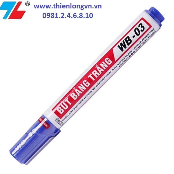 Hộp 10 cây bút lông bảng to Thiên Long; WB-03 mực xanh