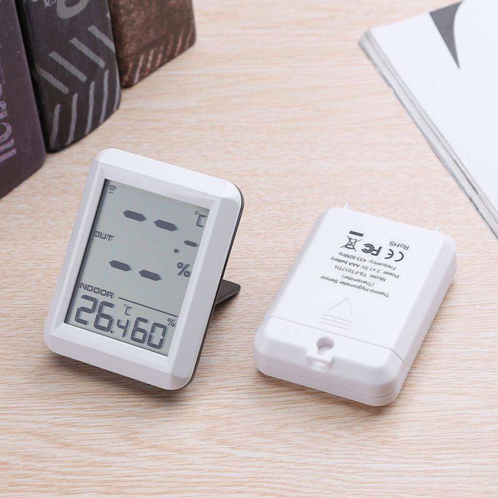 Kỹ Thuật Số Không Dây Nhiệt Ẩm Kế Trong Nhà Ngoài Trời Nhiệt Kế Đo Nhiệt Độ Độ Ẩm Màn Hình