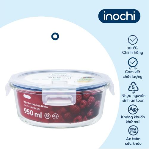 Hộp thuỷ tinh tròn Inochi - Nikko 950 ml