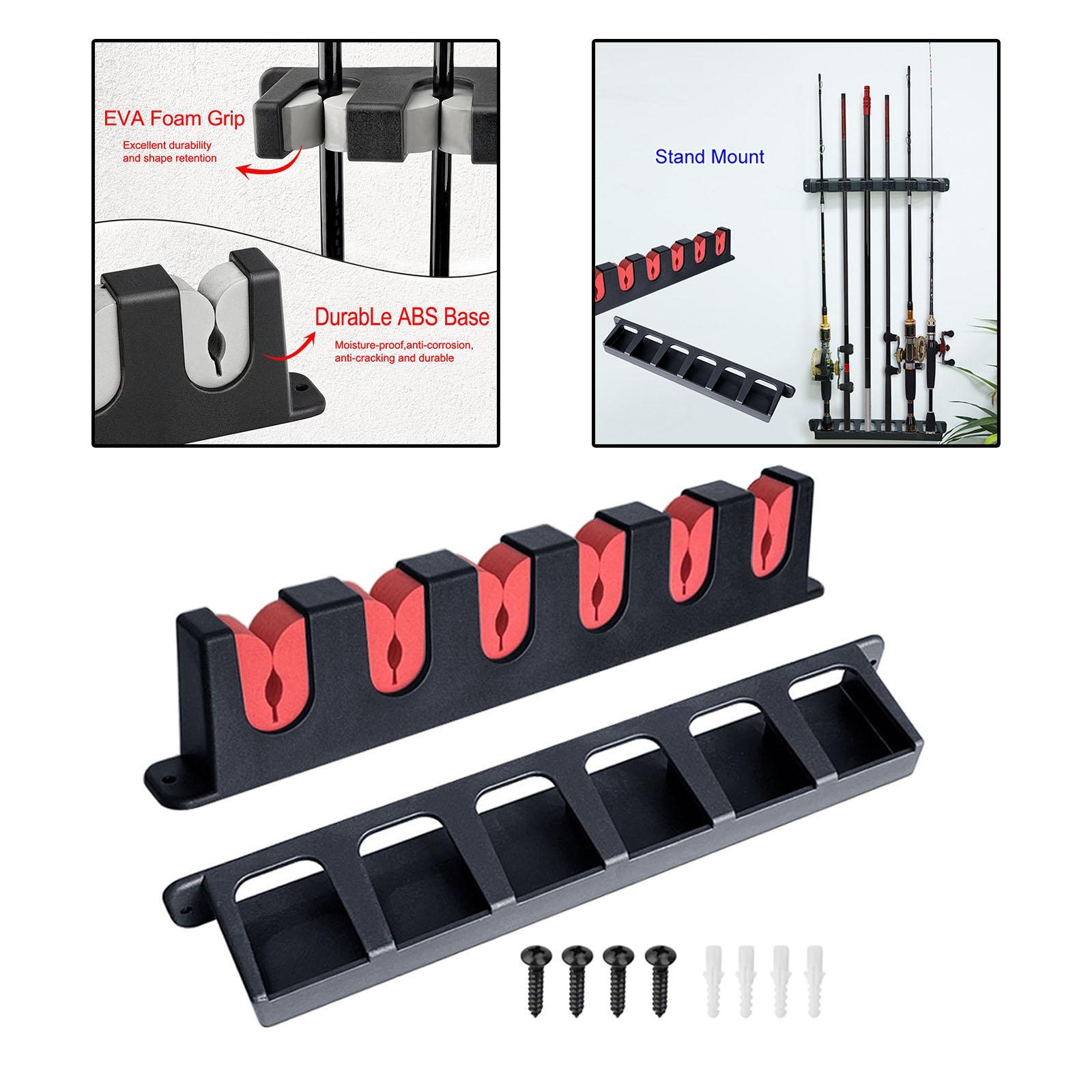 6 Fishing Pole Holder Storage Organizer   Accessories