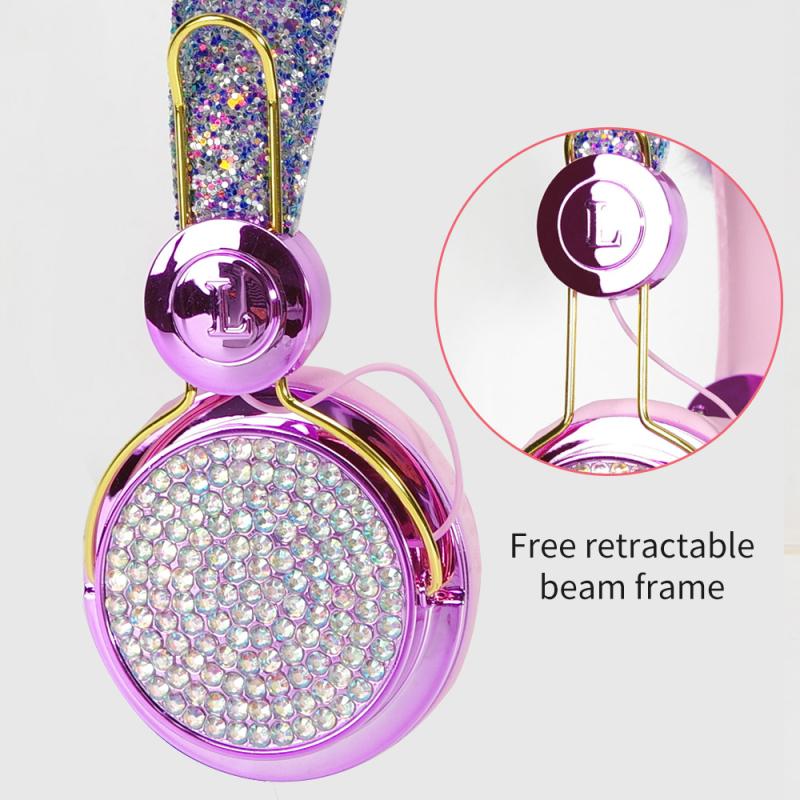 Hoạt Hình Mèo Có Dây Tai Nghe Bé Gái Con Gái Nhạc Stereo Tai Nghe Máy Tính Điện Thoại Tai Nghe Trẻ Em Tặng Kèm Mic
