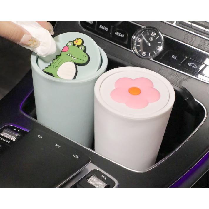 Thùng đựng rác mini dạng ly để khay nước, cánh cửa xe hơi gắn họa tiết xinh xắn- Hoàng Đông Shop.