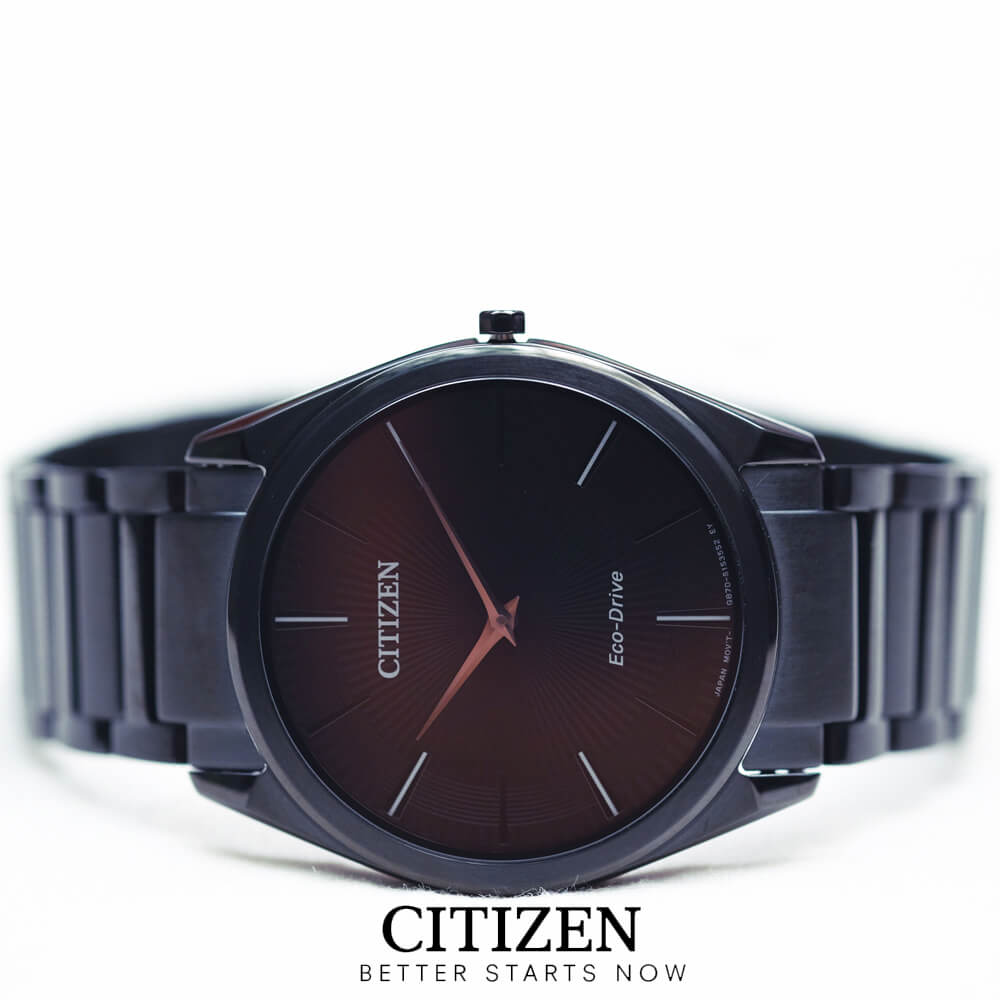 Đồng Hồ Nam Citizen Siêu Mỏng Dây Thép Không Gỉ AR3079-85E - Mặt Đen (Sapphire)