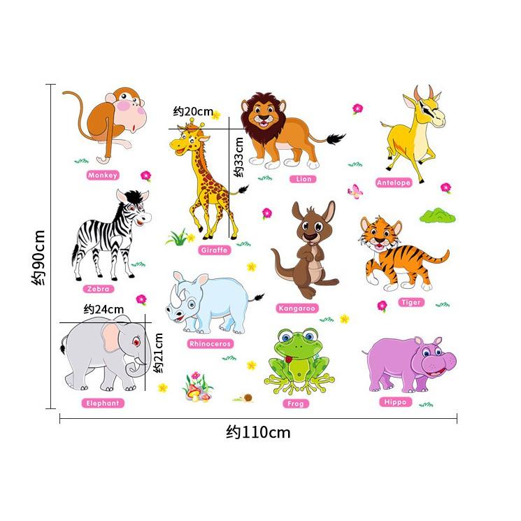 Decal Dán Tường Thú Cho Bé