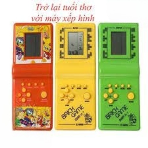 Đồ Chơi Thông Minh, Máy Điện Tử Chơi Game Xếp Gạch Hình Cầm Tay Cho Bé
