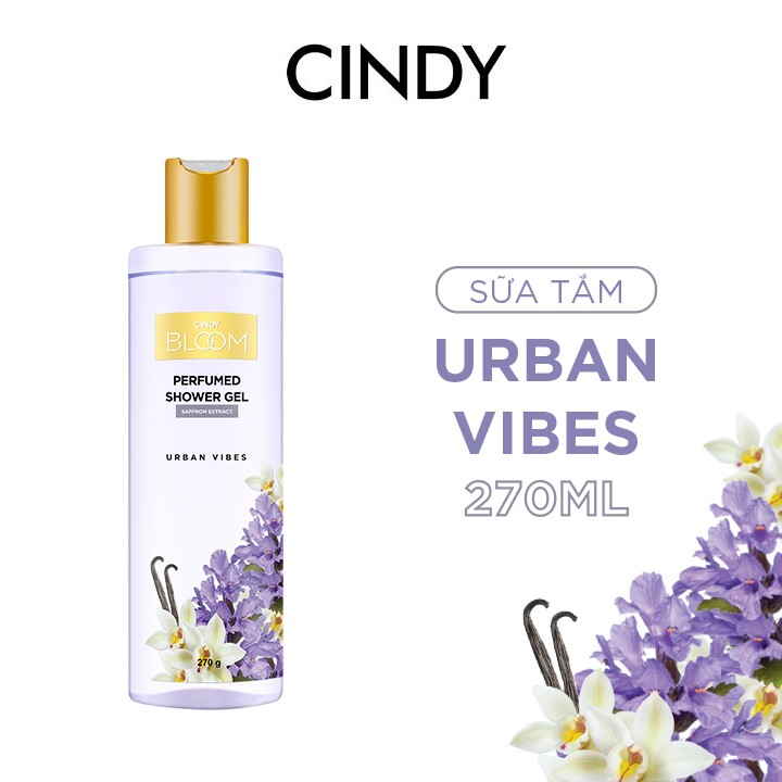 Bộ đôi sữa tắm nước hoa &amp; nước hoa nữ Cindy Bloom Urban Vibes mùi hương tự tin cuốn hút 270g + 50ml