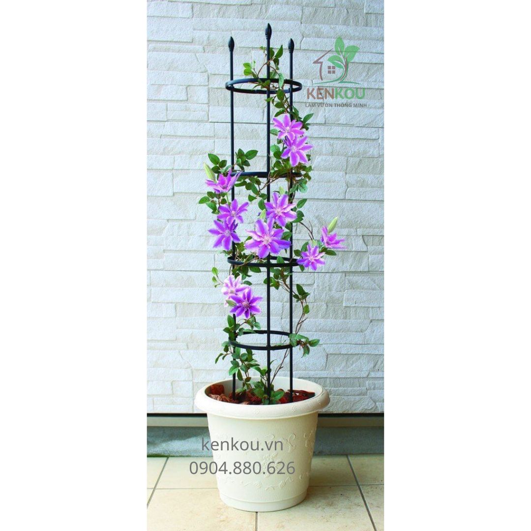 Giàn hoa leo đàn hồi Hàng Chính Hãng DAIM Nhật Bản W120cm x H120cm Lõi thép bọc nhựa làm giàn cây leo