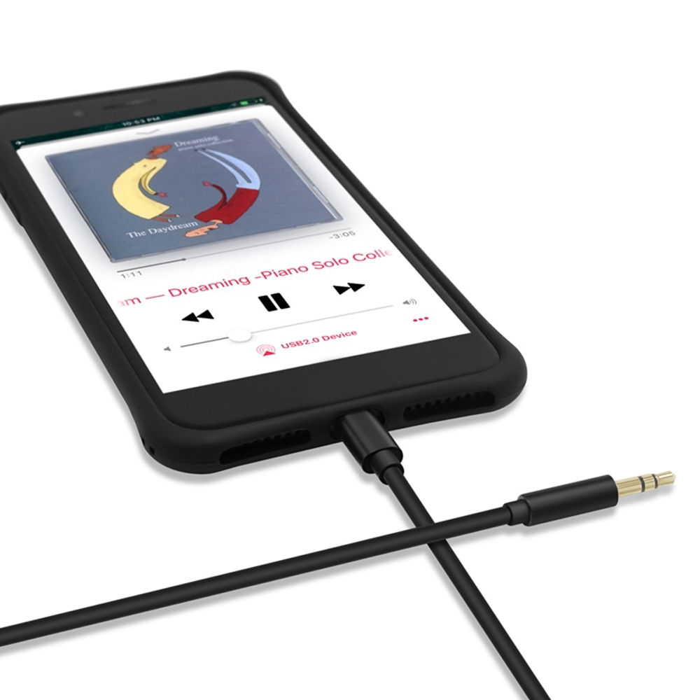 Dây Cáp Âm Thanh Nổi AUX 1 Mét Đầu Cắm 3.5mm Tương Thích Với IPhone 7 7 Plus 8 8 Plus X