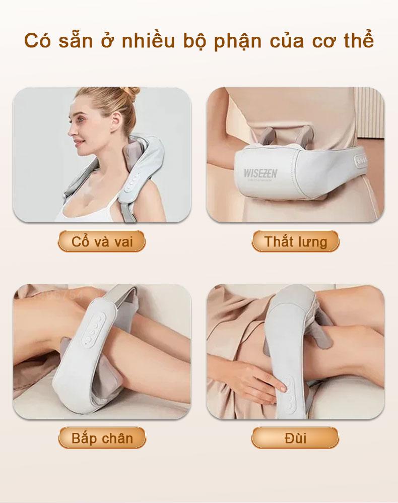 WISEZEN Máy massage vai gáy – Hai chế độ, hai tốc độ, thư giãn cho cả gia đình.
