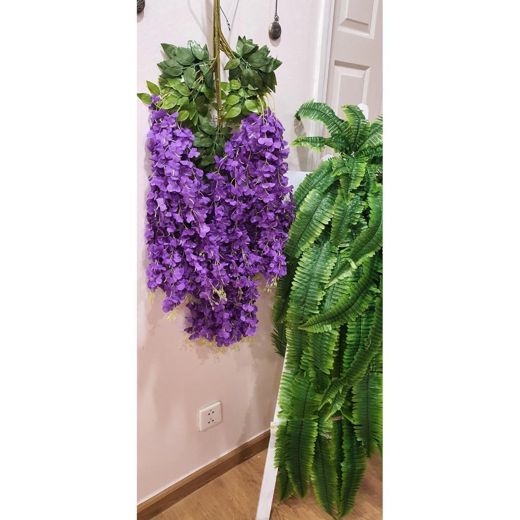 Hoa trang trí rủ đằng tử bó MÀU HỒNG bó 12 cành