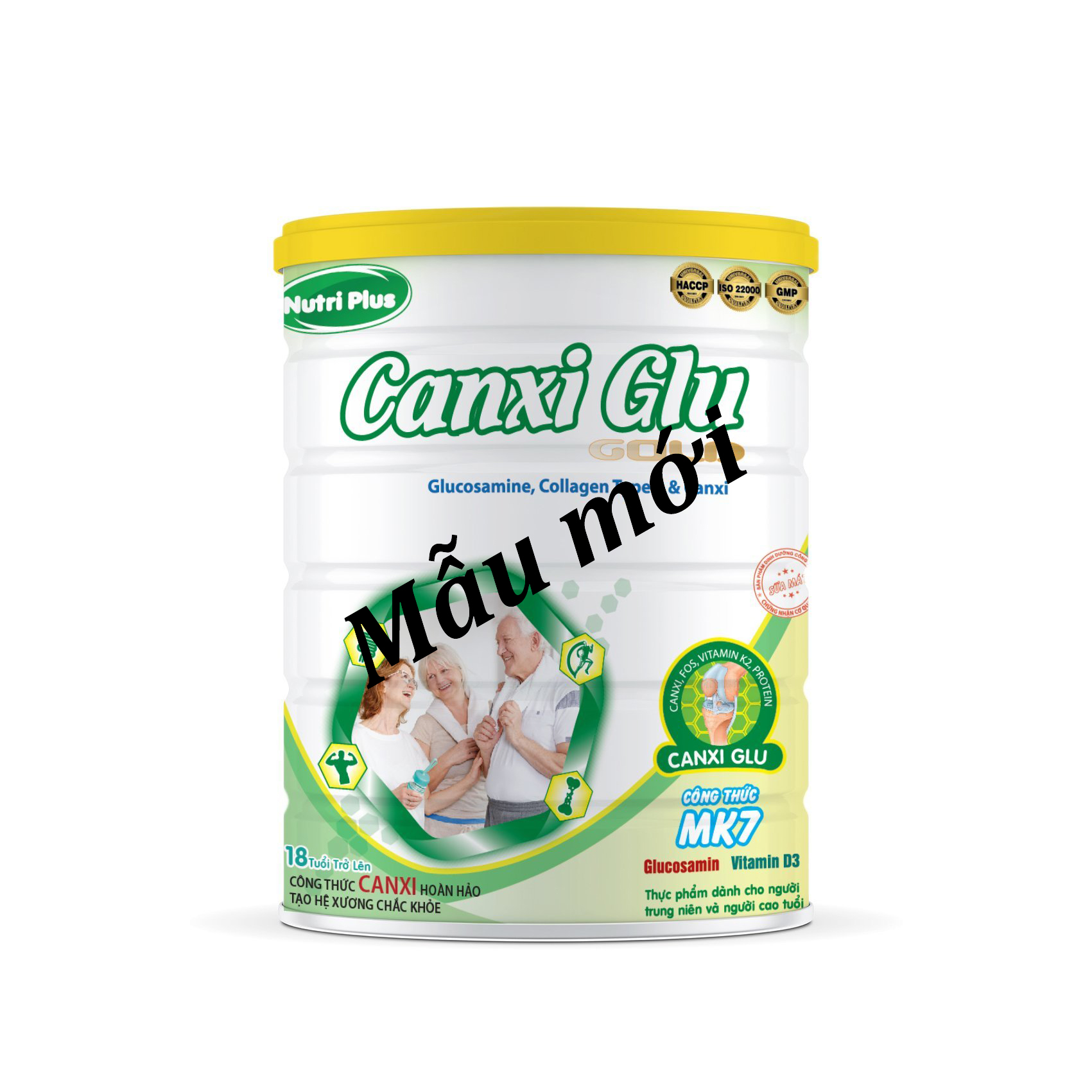 Sữa bột Nutri Plus Canxi Glu dành cho người già, loãng xương, giúp xương chắc khỏe 900G Sunbaby ACSBTH2019