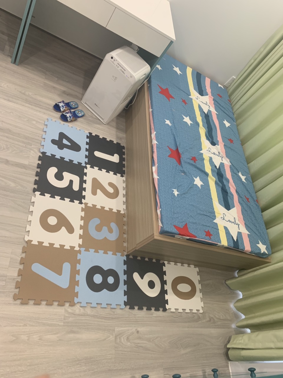 Thảm xốp lót sàn cho bé - chữ số pastel (10 miếng, diện tích 1m2) Smile Puzzle