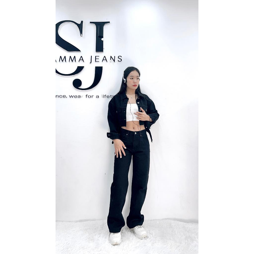 Quần Jeans Ống Suông P16_SAMMA JEANS - BLACK