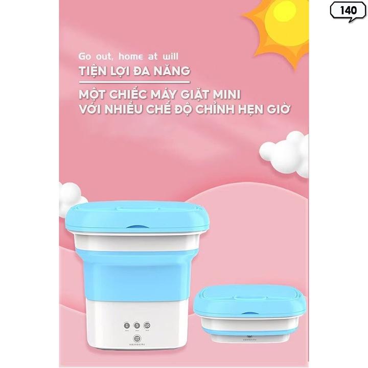 Máy Giặt Mini Gấp Gọn Diệt Sạch Vi Khuẩn Với Công Suất Mạnh Có Lối Thoát Nước Thông Minh Đa Năng 140