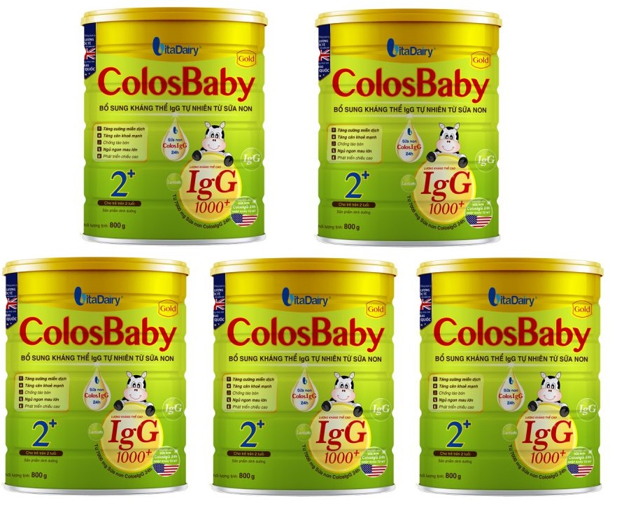 Combo 5 lon Sữa non COLOSBABY GOLD 2+ (800G)