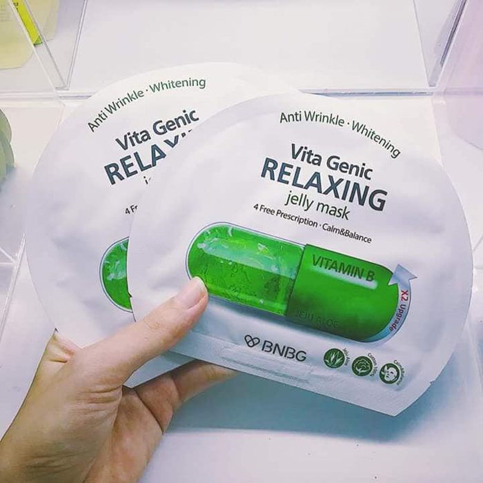 Combo 10 Mặt nạ dưỡng da giúp thư giãn và phục hồi làn da mệt mỏi BNBG Vita Genic Relaxing Jelly Mask (Vitamin B) 30ml x10