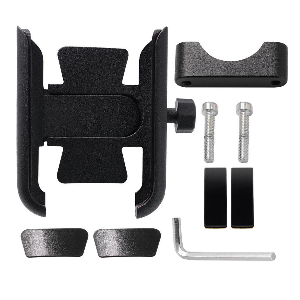 Universal Phone Holder Handlebar Mount Bracket Stand For Motorcycle Black
