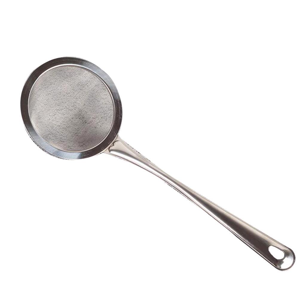 Stainless Fine Mesh Oil Skimmer Spoon Food Strainer Sieve Colander 8cm