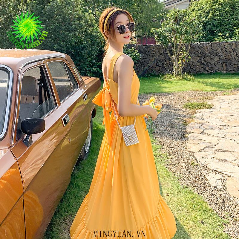 Đầm Dây Thời Trang Đi Biển Xinh Xắn Cho Nữ