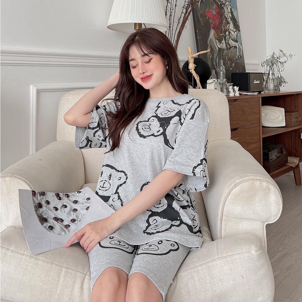 Đồ bộ lửng nữ mặc nhà - thời trang mới nhất - Chất liệu bozip Cotton cao cấp - ( Bộ Lửng ống ôm - BL