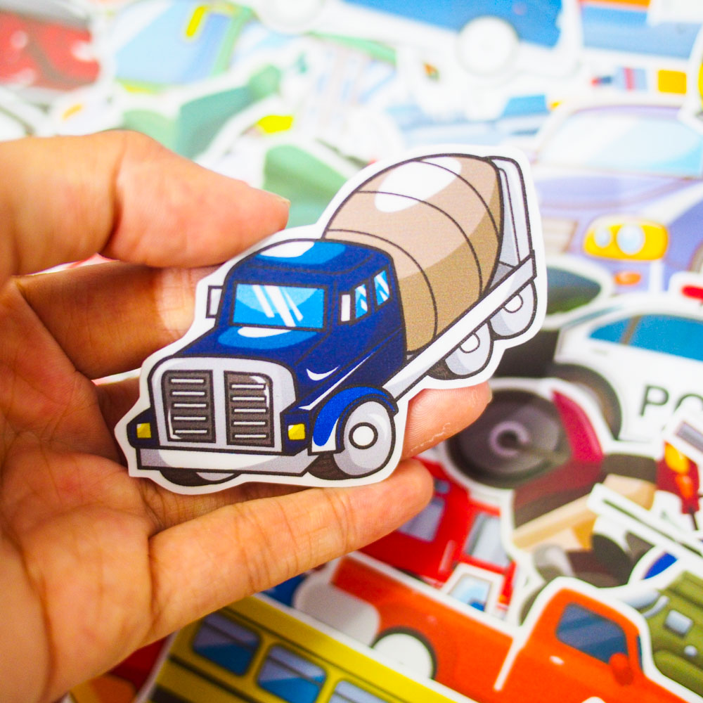 Set 100 Sticker hình dán - Transportation for Kids