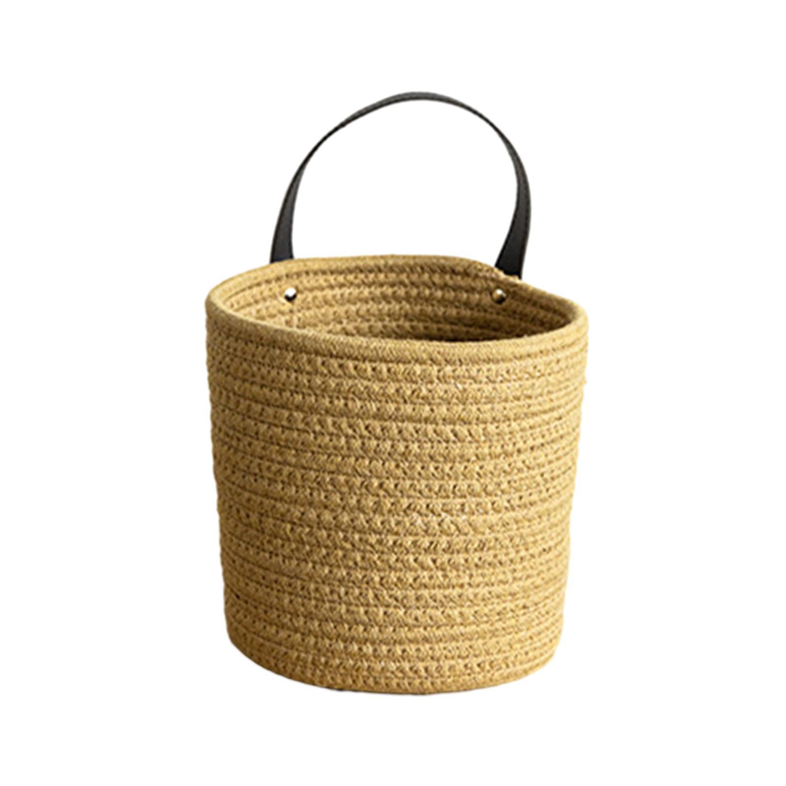 Woven Rustic Basket Basket Hanging Basket for Kitchen Bedroom Bathroom, Countertops Decorative Organization, Woven Basket Organizer