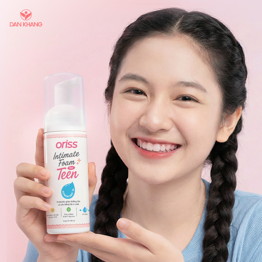 Bọt dung dịch vệ sinh dành cho teen Oriss Intimate Foam làm sạch dịu nhẹ cân bằng hệ vi sinh 150ml