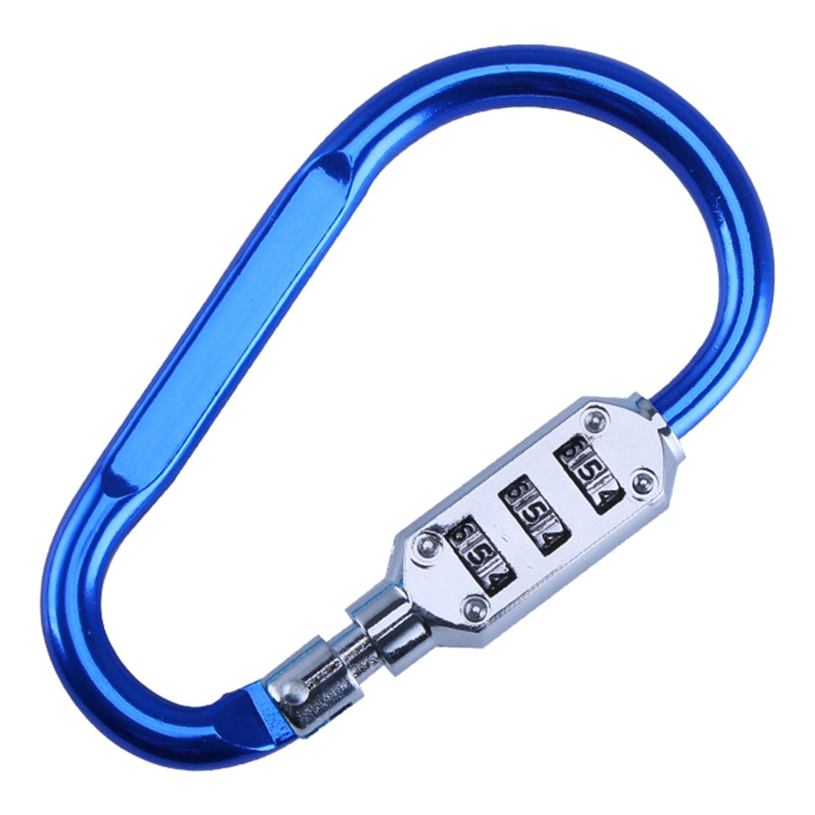 Carabiner Lock 3 Digit, Easy to Set Padlock Fits for Hasp Storage Storage Sports Locker